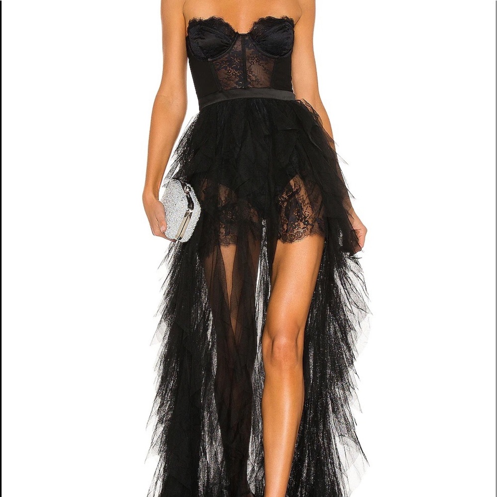 For love and lemons bustier top gown